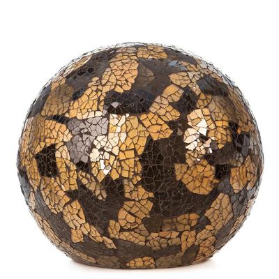 Tafellamp Glass black/gold Ball - 2 maten