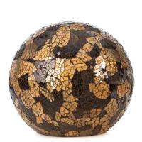 Tafellamp Glass black/gold Ball - 2 maten