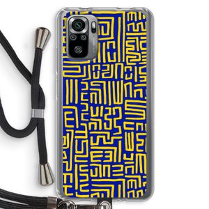Majorelle Blue Print: Xiaomi Redmi Note 10S Transparant Hoesje met koord