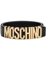 Moschino ceinture à plaque logo - Noir - thumbnail