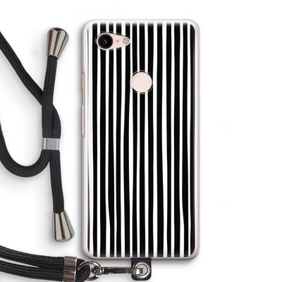 Stripes: Pixel 3 Transparant Hoesje met koord
