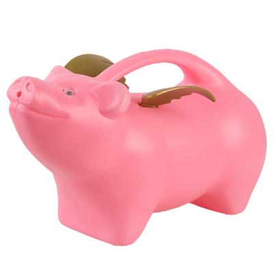 Gieter - Varken/big met vleugels - roze - 2 liter - kunststof?