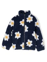 Bobo Choses veste bomber Big Flower en jacquard - Bleu