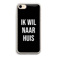Ik wil naar huis - Zwart: iPhone 7 Transparant Hoesje