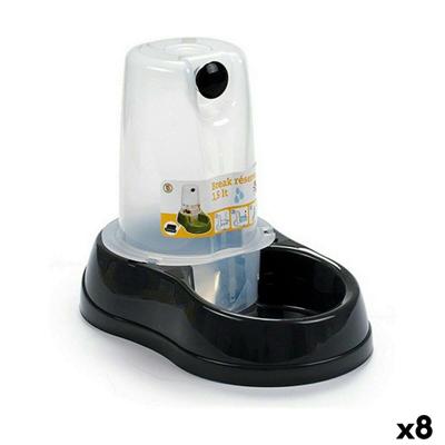 Drinkfontein Stefanplast Antraciet Doorschijnend Plastic 1,5 L (8 Stuks)