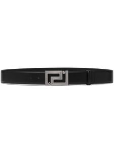 Versace ceinture Greca en cuir - Noir