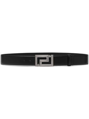 Versace ceinture Greca en cuir - Noir