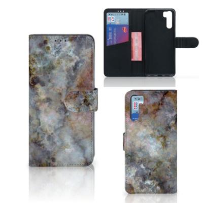 OPPO A91 | Reno3 | Bookcase | Marmer Grijs