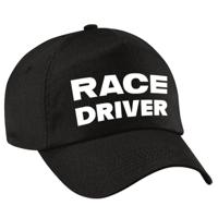 Race driver / auto coureur - verkleed petje - zwart - voor kinderen - Racing team baseball cap
