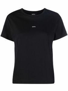 A.P.C. t-shirt à logo imprimé - Noir