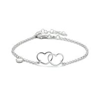 Armband Hartjes Zilver 1,8 mm 19 cm