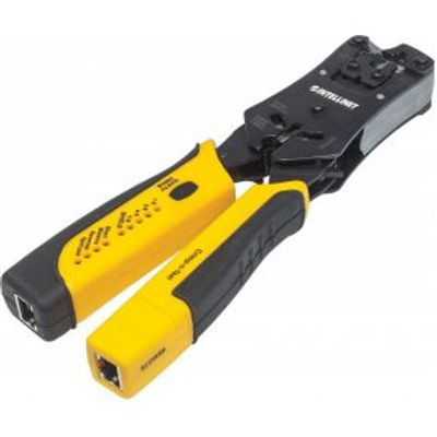 Intellinet 780124 Combinatiegereedschap Zwart, Geel kabel krimper
