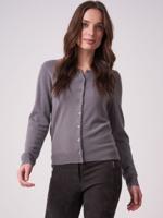 Basic fijngebreid vest met ronde hals van biologisch cashmere