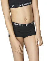 Name it 2-pak meisjes hipster - Organic - Kinder dames onderbroek katoen - Boxershort - 164 - Zwart - Onderbroek - Ondergoed - 164 - Onderbroek -