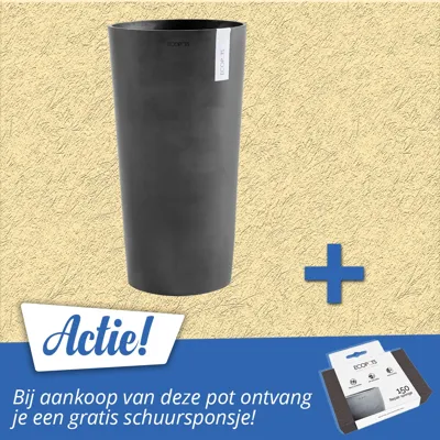 Bloempot Half Hoog Amsterdam 66 cm Donkergrijs Antraciet Ecopots