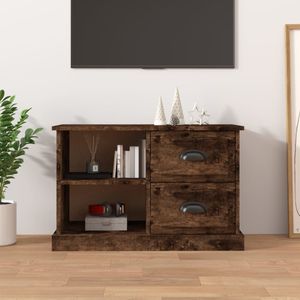 Tv-meubel 73x35,5x47,5 cm bewerkt hout gerookt eikenkleurig