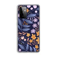Flowers with blue leaves: Samsung Galaxy A72 Transparant Hoesje