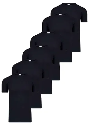 Beeren 6 stuks ondershirts/ Tshirts heren - Ronde hals - 100% Katoenen mannen T-shirt korte mouw - Witte t shirts heren