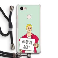 Gimme a call: Pixel 3 Transparant Hoesje met koord