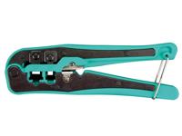Krimp- en kniptang voor modulaire connectoren 4p2c, 4p4c (rj10), 6p4c (rj11), 6p6c (rj12), 8p8c (rj45) - Velleman