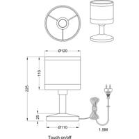 LED Tafellamp - Tafelverlichting - Trion Vamos - E14 Fitting - Rond - Mat Zwart - Metaal