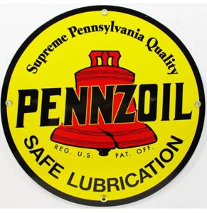 Pennzoil Porcelain Sign 12" / 30 cm