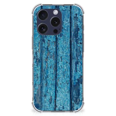 iPhone 16 Pro Stevig Telefoonhoesje Wood Blue iPhone 16 Pro Stevig Telefoonhoesje Wood Blue