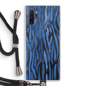 Blauwe nerven: Samsung Galaxy Note 10 Plus Transparant Hoesje met koord