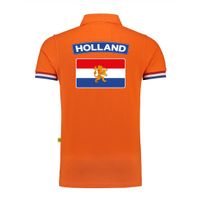 Holland fan polo t-shirt oranje luxe kwaliteit Nederlandse vlag - 200 grams - heren 2XL  -