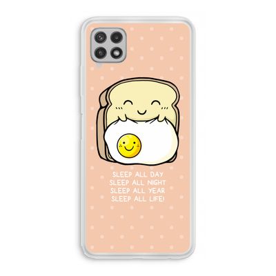 Sleep All Day: Samsung Galaxy A22 4G Transparant Hoesje