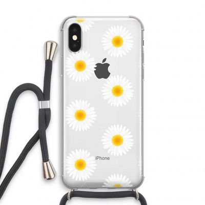 Margrietjes: iPhone XS Transparant Hoesje met koord