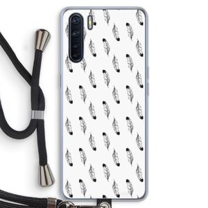 Pluimen: Oppo A91 Transparant Hoesje met koord