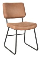 LABEL51 Eetkamerstoel 'Noah' Micro Suede, kleur Cognac