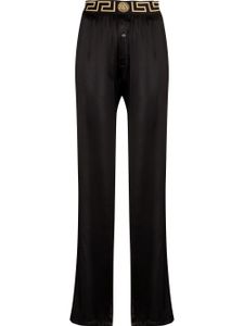 Versace pantalon à motif Greca - Noir