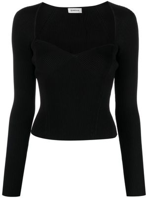 Simkhai pull Giuliana à col cœur - Noir