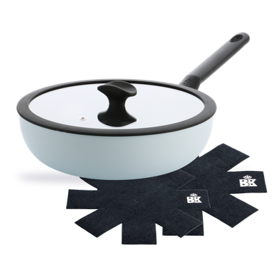 Enjoy wok Light Blue 28 cm + Panbeschermers