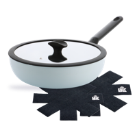 Enjoy wok Light Blue 28 cm + Panbeschermers