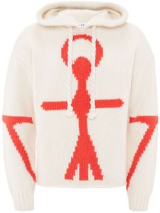 JW Anderson hoodie à logo Anchor - Blanc