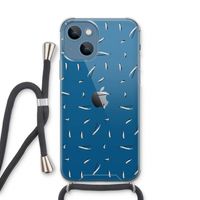 Hipster stripes: iPhone 13 Transparant Hoesje met koord