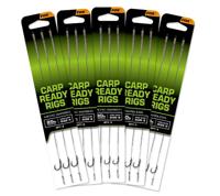 Fox Carp Ready Rigs Wide Gape Barbless Size 8 (20Lb) 3st.