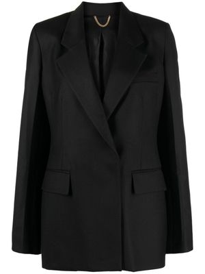 Victoria Beckham blazer en laine vierge à boutonnière croisée - Noir