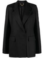 Victoria Beckham blazer en laine vierge à boutonnière croisée - Noir