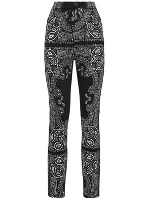 Philipp Plein legging imprimé à taille haute - Noir