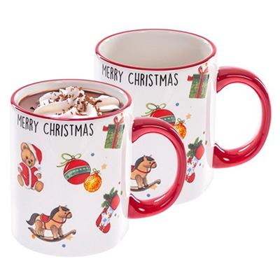 Kerst mok - 2x - Merry Christmas - 300 ml - keramiek - in doosje - koffiemok - cadeau - kerstbeker Kerst mok - 2x - Merry Christmas - 300 ml - keramiek - in doosje - koffiemok - cadeau - kerstbeker