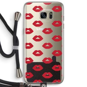 Lips: Samsung Galaxy S7 Edge Transparant Hoesje met koord