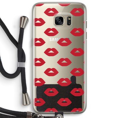 Lips: Samsung Galaxy S7 Edge Transparant Hoesje met koord
