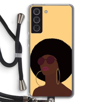 Golden hour: Samsung Galaxy S21 FE Transparant Hoesje met koord
