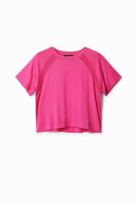 Kort sportief T-shirt met mesh - RED - XL