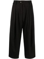 Ziggy Chen pantalon plissé à coupe sarouel - Marron