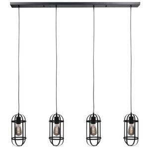Hanglamp Longo zwart 4 lichts